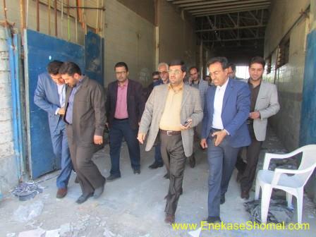 حضور شهردارساری در سازمان مديريت پسماندو بازديد از مراحل بازسازي ساختان كشتارگاه سابق