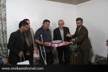 دیدار اهالی فرهنگ و رسانه با جانباز مدافع حرم درشهر سورک