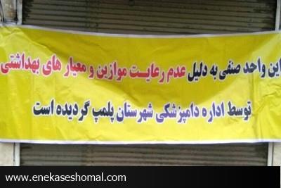 یک واحد قصابی در تنکابن پلمپ شد