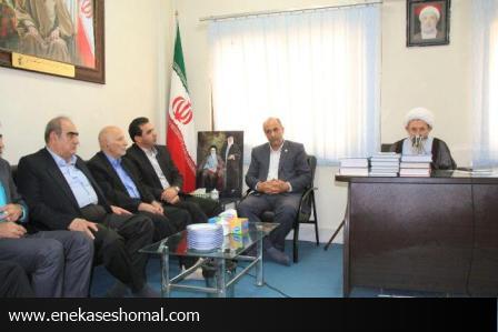 دیدار مدیر کل و اعضای هیات مدیره و معاونان سازمان تامین اجتماعی مازندران با آیت الله طبرسی