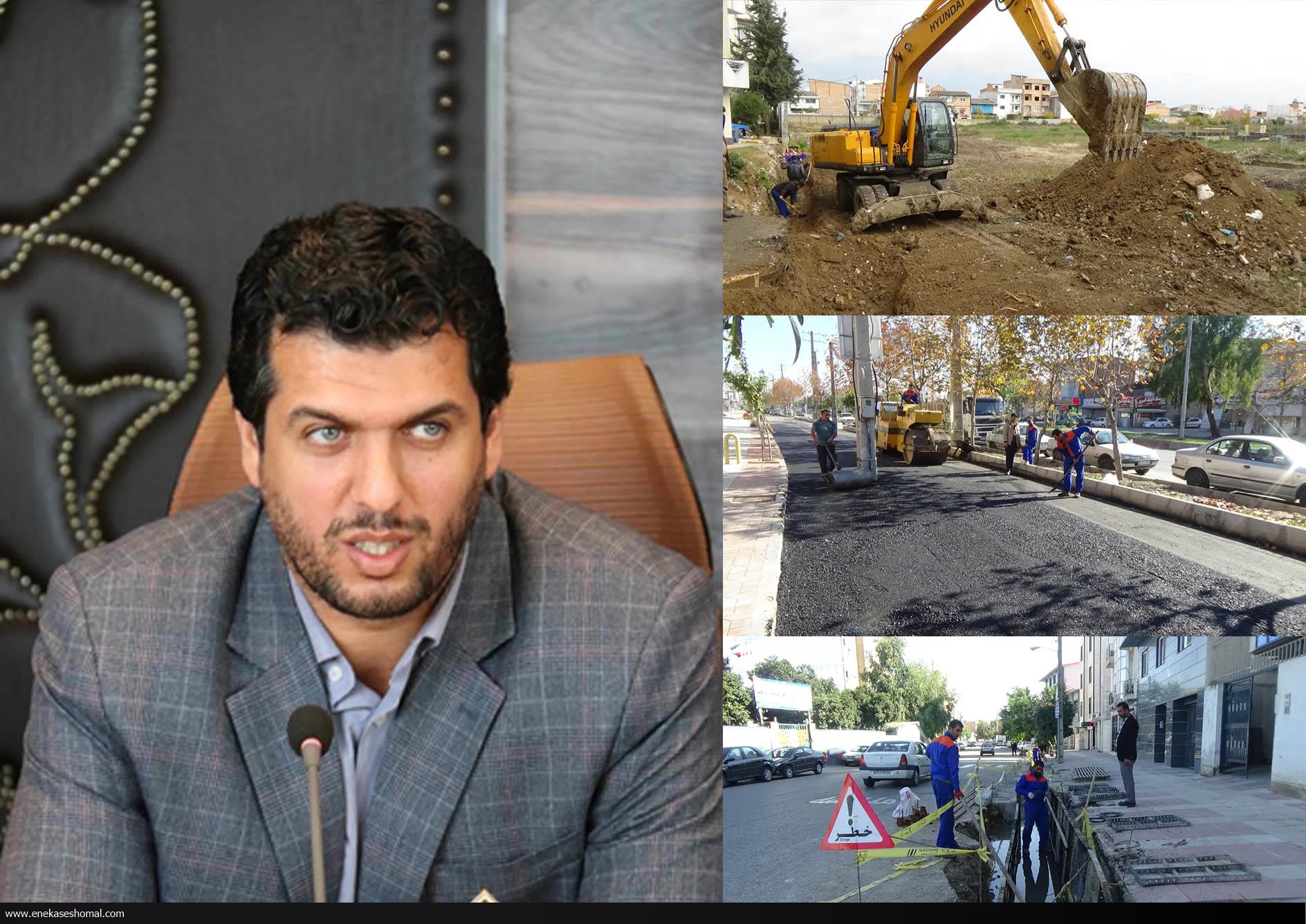 تلاش بی و قفه سازمان عمران شهرداری ساری در مسیر پیشرفت  آبادانی شهر